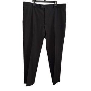 Perry Ellis Portfolio Mens Black Dress Trousers Office Professional